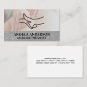 マッサージセラピーセッション | 足マッサージのロゴ 名刺 (正面/裏面)