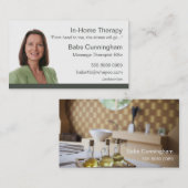 マッサージセラピートレンディー素晴らしポートレート予算計画値 名刺 (正面/裏面)