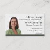マッサージセラピートレンディー素晴らしポートレート予算計画値 名刺 (正面)
