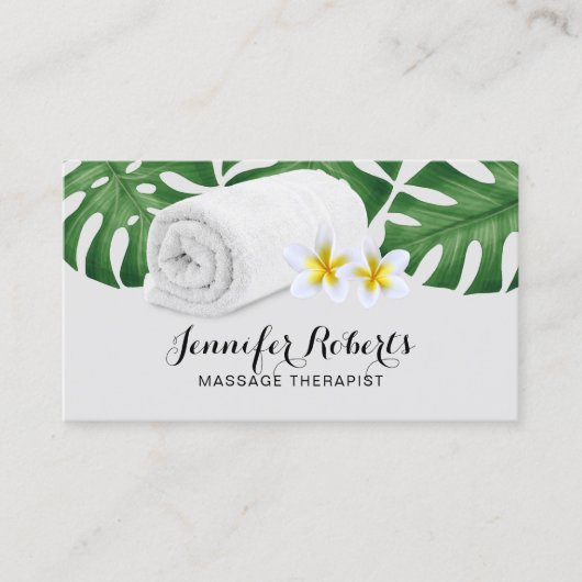 マッサージセラピートロピカル自然サロン&スパ 名刺 (正面)