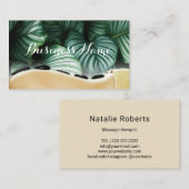 マッサージセラピートロピカル葉ウェルネススパ 名刺 (正面/裏面)