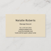 マッサージセラピートロピカル葉ウェルネススパ 名刺 (裏面)