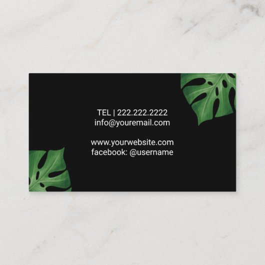 マッサージセラピートロピカル葉サロン&スパ 名刺 (裏面)