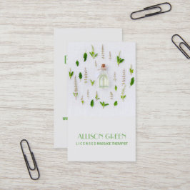マッサージセラピーナチュラルエッセンシャル油アロマセラピー 名刺