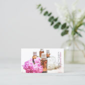 マッサージセラピーナチュラルエッセンシャル油アロマセラピー 名刺 (スタンド正面)