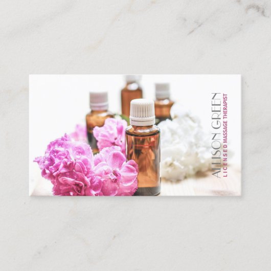 マッサージセラピーナチュラルエッセンシャル油アロマセラピー 名刺 (正面)