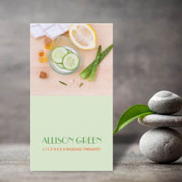 マッサージセラピーナチュラルエッセンシャル油アロマセラピー 名刺