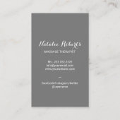 マッサージセラピーハンズバランスロックウェルネススパ 名刺 (裏面)
