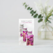 マッサージセラピーバラエッセンシャル油アロマセラピー 名刺 (スタンド正面)