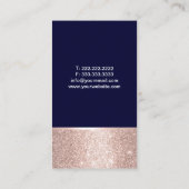 マッサージセラピーバラ金ゴールドヒーリングハンドスパネイビー 名刺 (裏面)