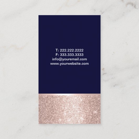 マッサージセラピーバラ金ゴールドヒーリングハンドスパネイビー 名刺 (裏面)