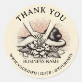 マッサージセラピーヒーリングハンズエネルギースパありがとう ラウンドシール (正面)