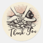 マッサージセラピーヒーリングハンズエネルギースパありがとう ラウンドシール (正面)