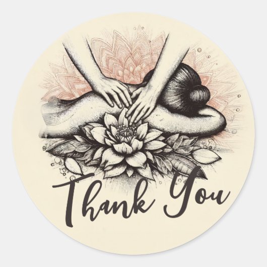 マッサージセラピーヒーリングハンズエネルギースパありがとう ラウンドシール (正面)