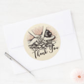 マッサージセラピーヒーリングハンズエネルギースパありがとう ラウンドシール (封筒)