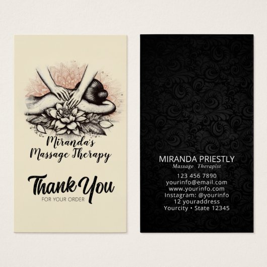 マッサージセラピーヒーリングハンズエネルギースパウェルネス (正面&裏面)