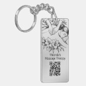 マッサージセラピーヒーリングハンズエネルギースパウェルネス キーホルダー (正面左)