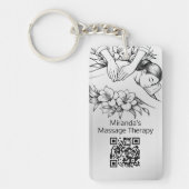 マッサージセラピーヒーリングハンズエネルギースパウェルネス キーホルダー (正面)