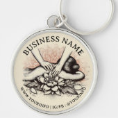 マッサージセラピーヒーリングハンズエネルギースパウェルネス キーホルダー (正面)