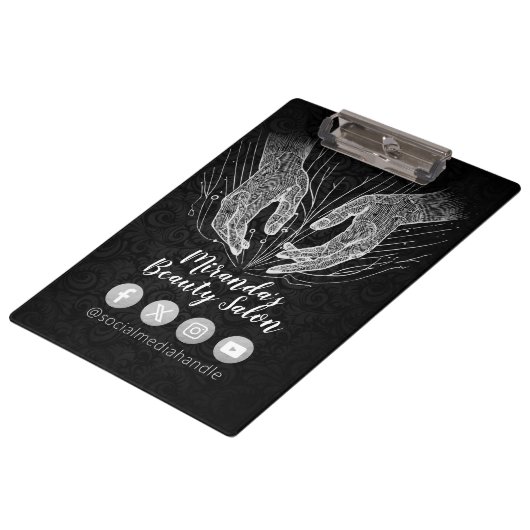 マッサージセラピーヒーリングハンズエネルギースパウェルネス クリップボード (アングル)