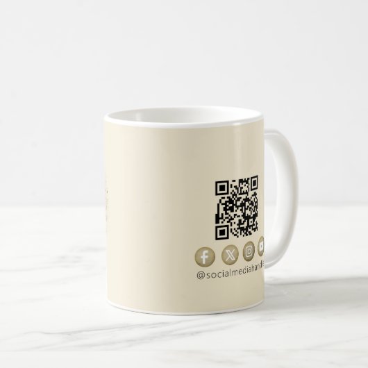 マッサージセラピーヒーリングハンズエネルギースパウェルネス コーヒーマグカップ (正面右)