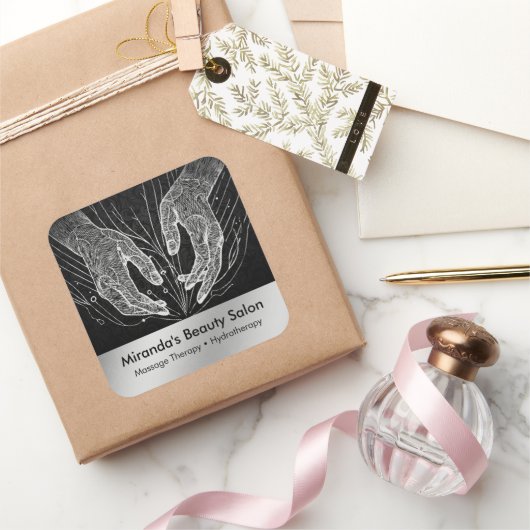 マッサージセラピーヒーリングハンズエネルギースパウェルネス スクエアシール (ギフト)