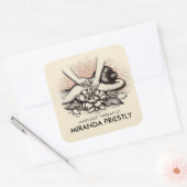 マッサージセラピーヒーリングハンズエネルギースパウェルネス スクエアシール (封筒)