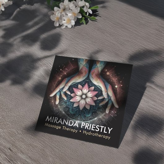 マッサージセラピーヒーリングハンズエネルギースパウェルネス スクエア名刺