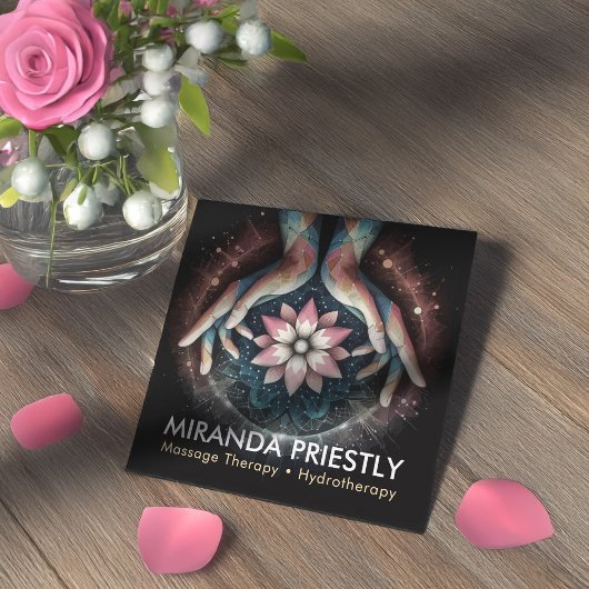 マッサージセラピーヒーリングハンズエネルギースパウェルネス スクエア名刺