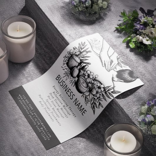 マッサージセラピーヒーリングハンズエネルギースパウェルネス チラシ