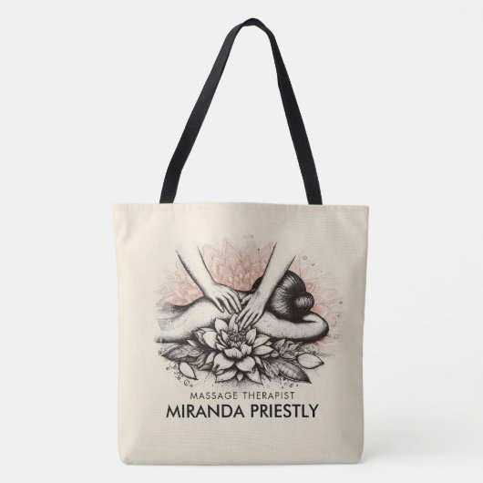マッサージセラピーヒーリングハンズエネルギースパウェルネス トートバッグ (正面)