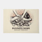 マッサージセラピーヒーリングハンズエネルギースパウェルネス ドアマット (正面)