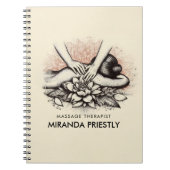 マッサージセラピーヒーリングハンズエネルギースパウェルネス ノートブック (正面)