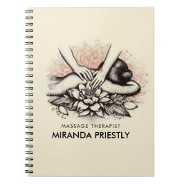 マッサージセラピーヒーリングハンズエネルギースパウェルネス ノートブック