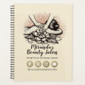 マッサージセラピーヒーリングハンズエネルギースパウェルネス プランナー手帳 (正面)