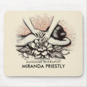 マッサージセラピーヒーリングハンズエネルギースパウェルネス マウスパッド (正面)