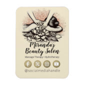 マッサージセラピーヒーリングハンズエネルギースパウェルネス マグネット (縦)