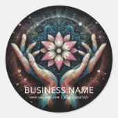 マッサージセラピーヒーリングハンズエネルギースパウェルネス ラウンドシール (正面)