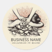 マッサージセラピーヒーリングハンズエネルギースパウェルネス ラウンドシール (正面)