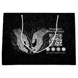 マッサージセラピーヒーリングハンズエネルギースパウェルネス ラージペーパーバッグ