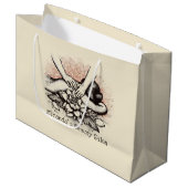 マッサージセラピーヒーリングハンズエネルギースパウェルネス ラージペーパーバッグ (正面アングル)