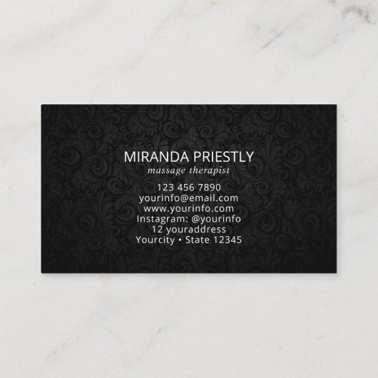 マッサージセラピーヒーリングハンズエネルギースパウェルネス ロイヤリティカード (裏面)