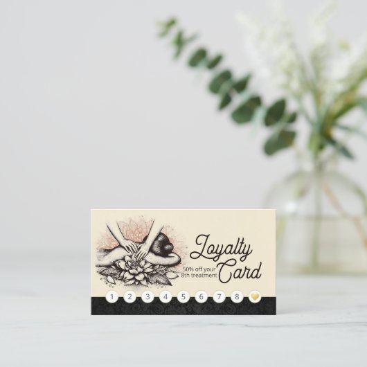 マッサージセラピーヒーリングハンズエネルギースパウェルネス ロイヤリティカード (スタンド正面)