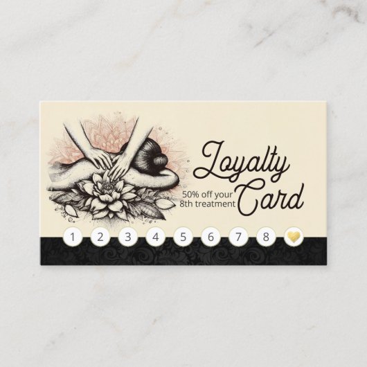 マッサージセラピーヒーリングハンズエネルギースパウェルネス ロイヤリティカード (正面)