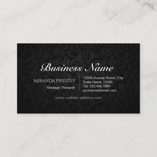 マッサージセラピーヒーリングハンズエネルギースパウェルネス ロイヤリティカード (裏面)