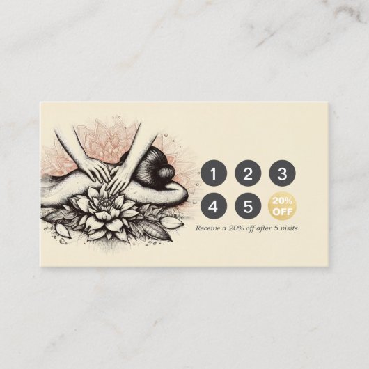 マッサージセラピーヒーリングハンズエネルギースパウェルネス ロイヤリティカード (正面)