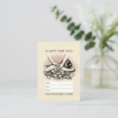 マッサージセラピーヒーリングハンズエネルギースパウェルネス 予約カード (スタンド正面)