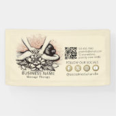 マッサージセラピーヒーリングハンズエネルギースパウェルネス 横断幕 (横)