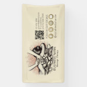 マッサージセラピーヒーリングハンズエネルギースパウェルネス 横断幕 (縦)