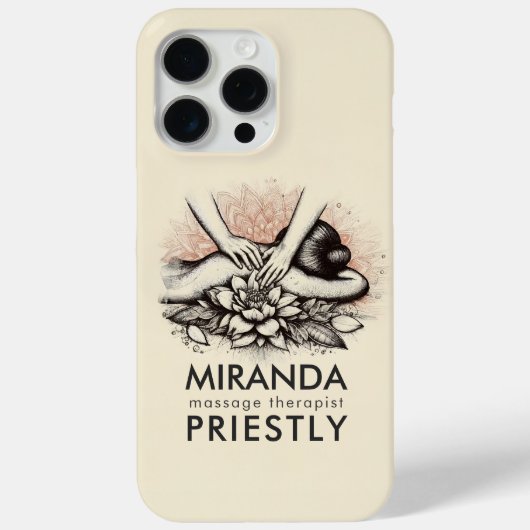 マッサージセラピーヒーリングハンズエネルギースパウェルネス Case-Mate iPhoneケース (裏面)